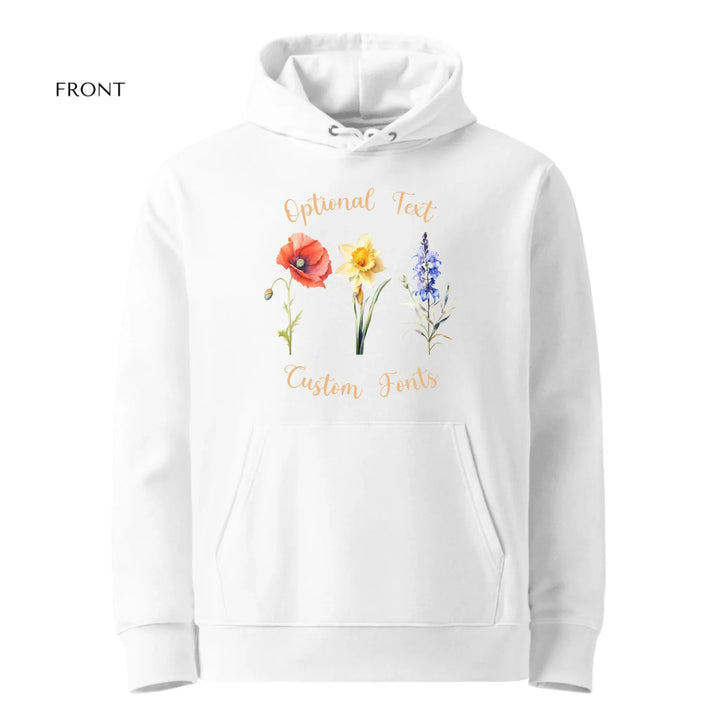 Custom Watercolor 3 Birth Month Flowers Sweatshirt & Hoodie - ART-SWH247