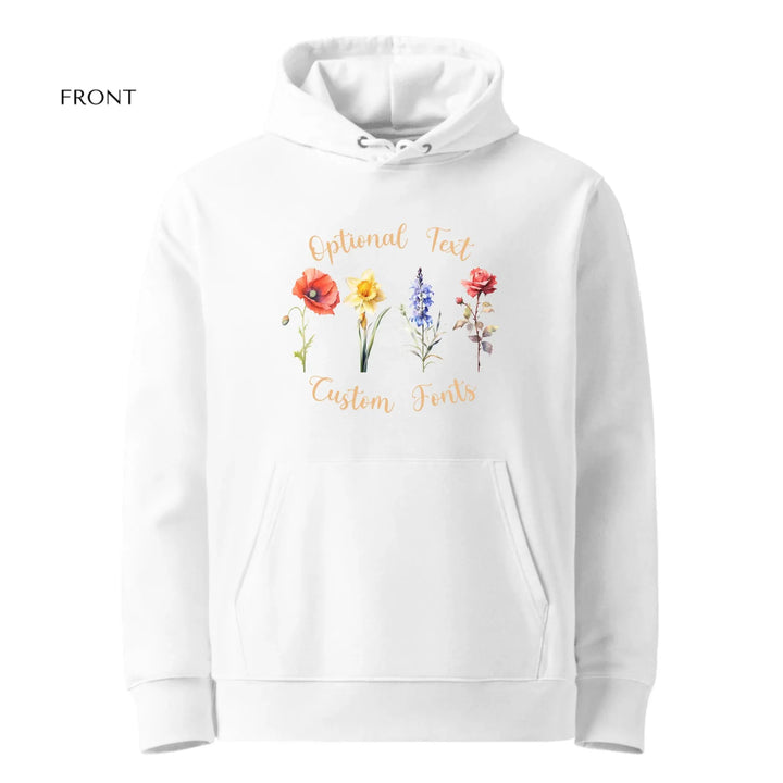 Custom Watercolor 4 Birth Month Flowers Sweatshirt & Hoodie - ART-SWH248
