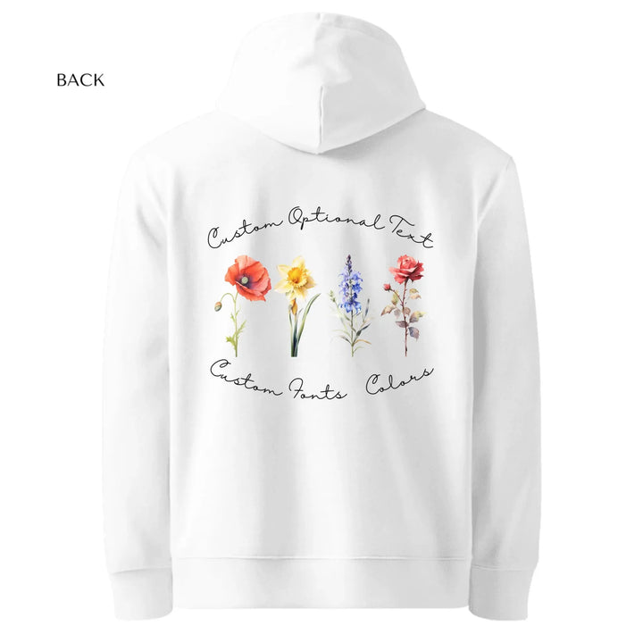 Custom Watercolor 4 Birth Month Flowers Sweatshirt & Hoodie - ART-SWH248