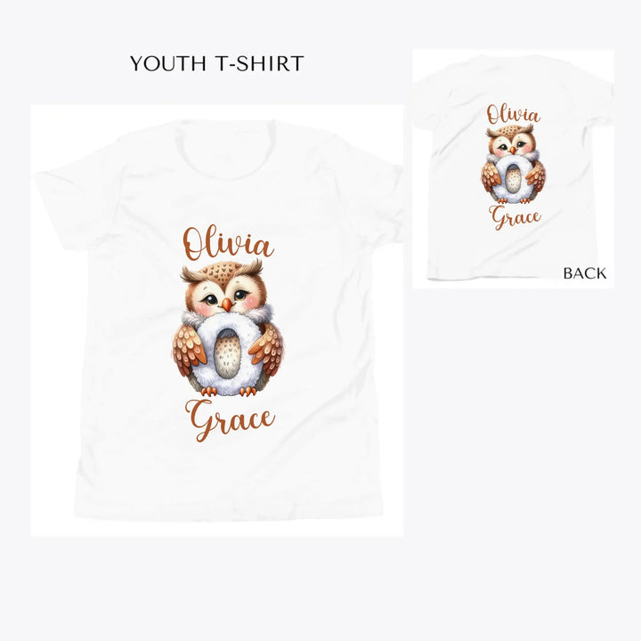 Watercolor-Animal-Letter-custom-youth-t-shirt-artfulane