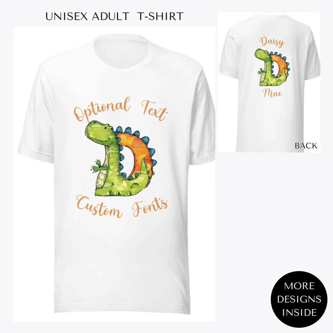 Watercolor-Animal-Shaped-Letter-custom-men-unisex-adult-t-shirt-artfulane