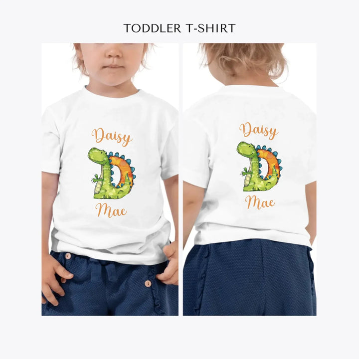 Watercolor-Animal-Shaped-Letter-custom-toddler-t-shirt-artfulane