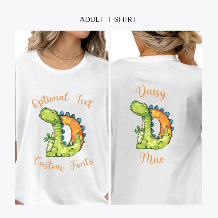 Watercolor-Animal-Shaped-Letter-personalized-women-unisex-adult-t-shirt-artfulane