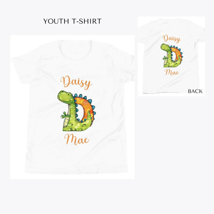 Watercolor-Animal-Shaped-Letter-custom-youth-t-shirt-artfulane