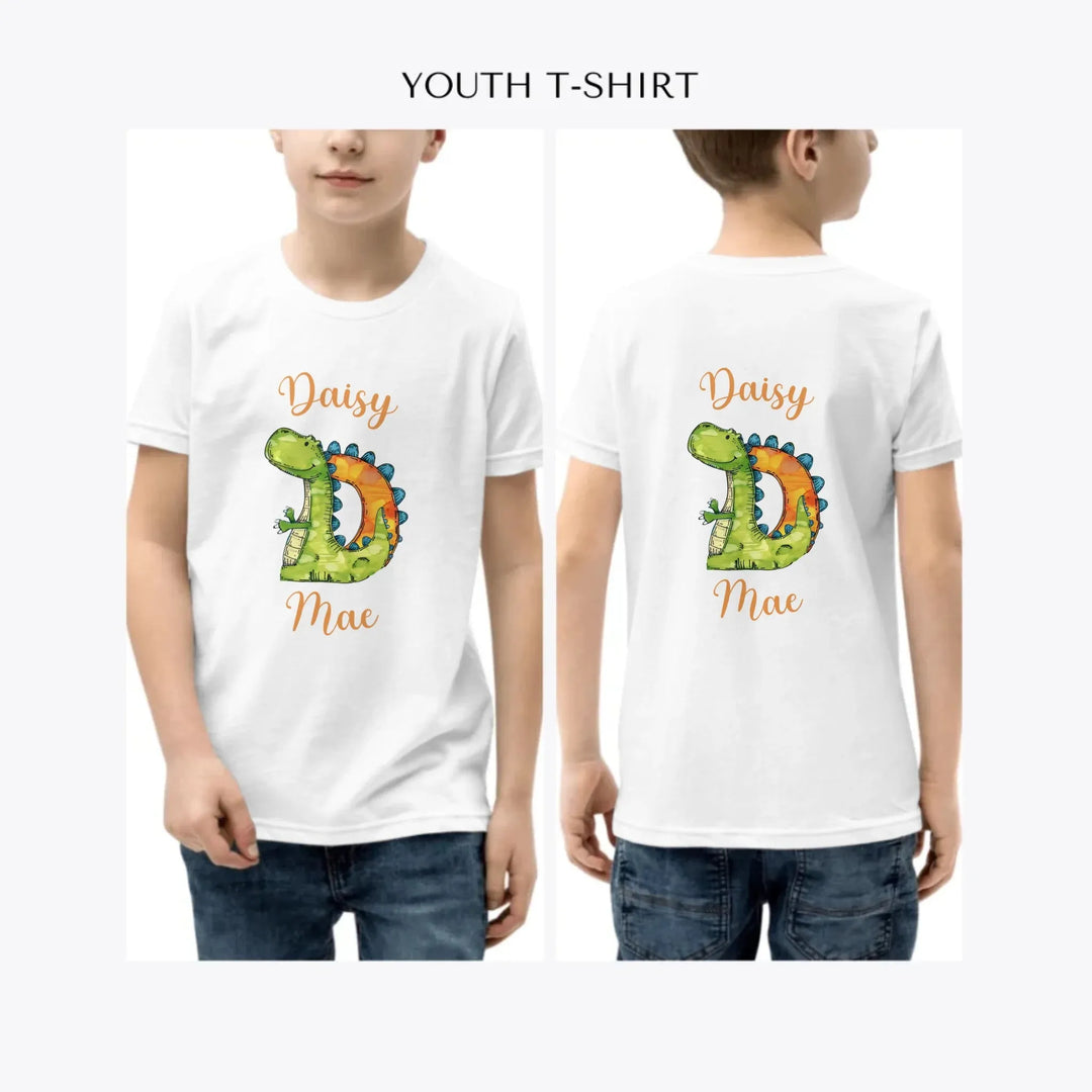 Watercolor-Animal-Shaped-Letter-custom-youth-boy-t-shirt-artfulane
