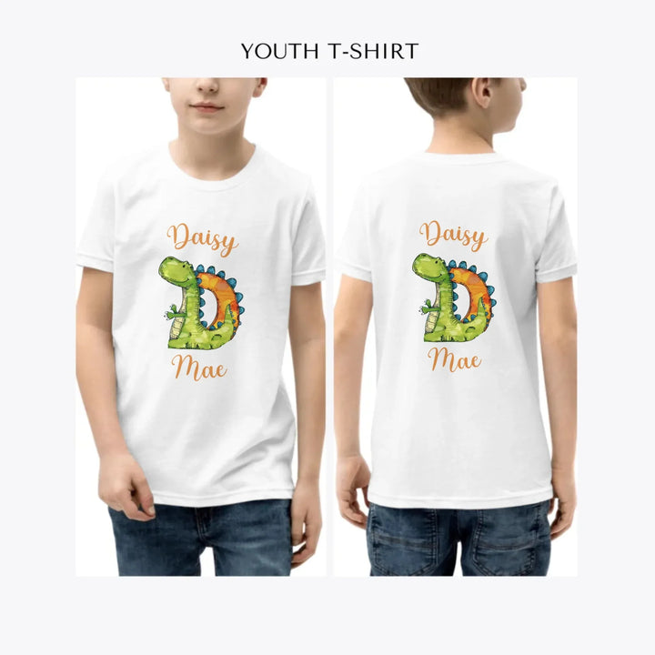 Watercolor-Animal-Shaped-Letter-custom-youth-boy-t-shirt-artfulane