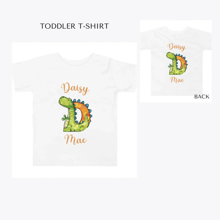 Watercolor-Animal-Shaped-Letter-toddler-custom-t-shirt-artfulane