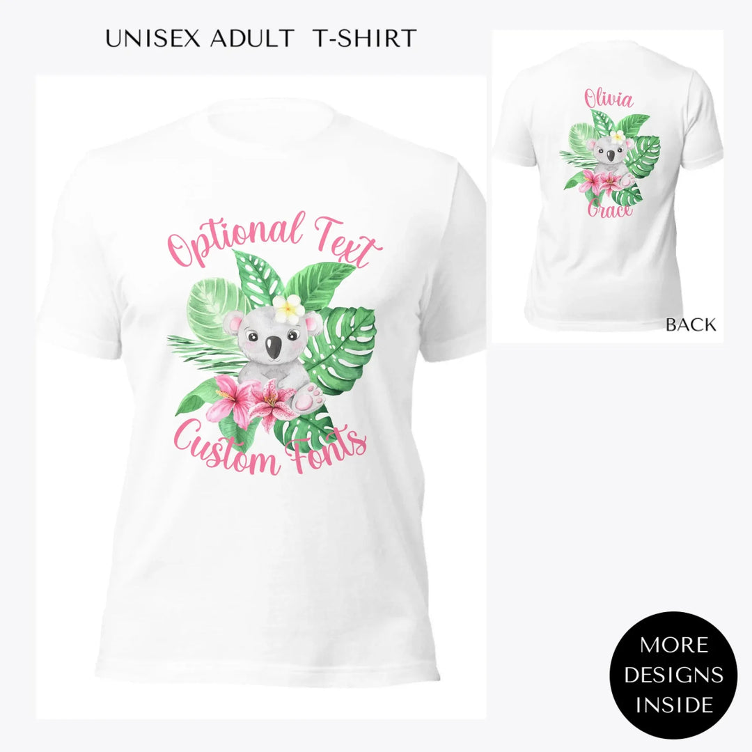Watercolor-Baby-Tropical-Animal-custom-women-unisex-adult-t-shirt-artfulane