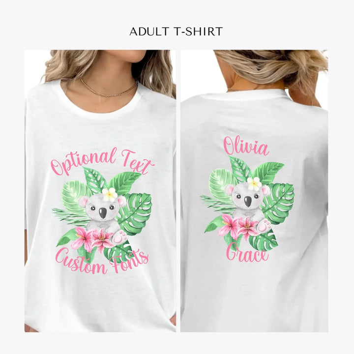Watercolor-Baby-Tropical-Animal-personalized-women-unisex-adult-t-shirt-artfulane