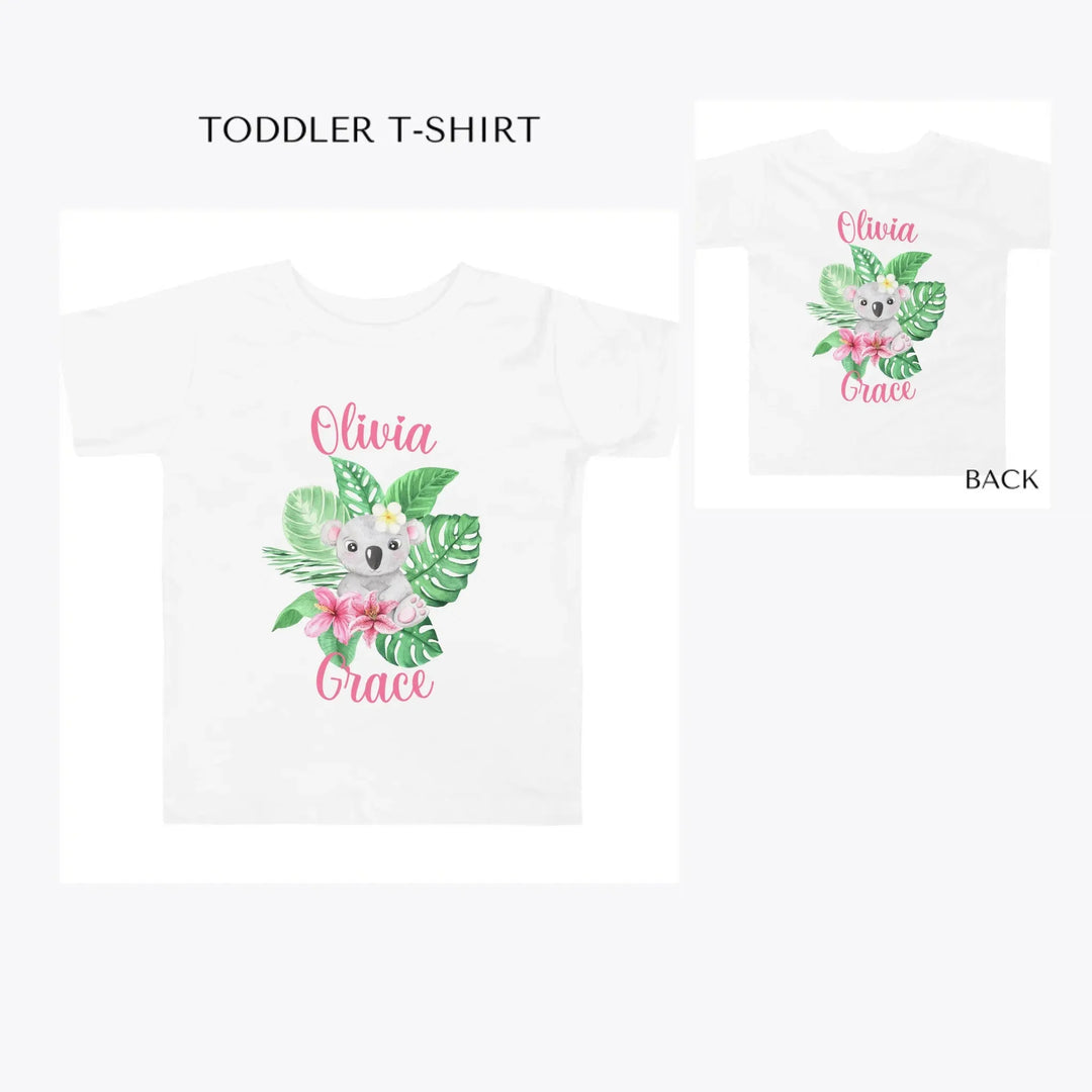 Watercolor-Baby-Tropical-Animal-toddler-custom-t-shirt-artfulane