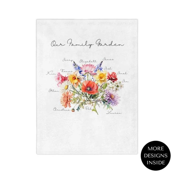 Custom-Watercolor-Birth-Month-Flower-bouquet-Blanket-artfulane