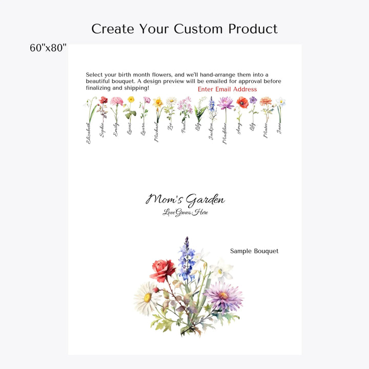 create-your-Custom-Watercolor-Birth-Month-Flower-bouquet-Blanket-60x80-artfulane
