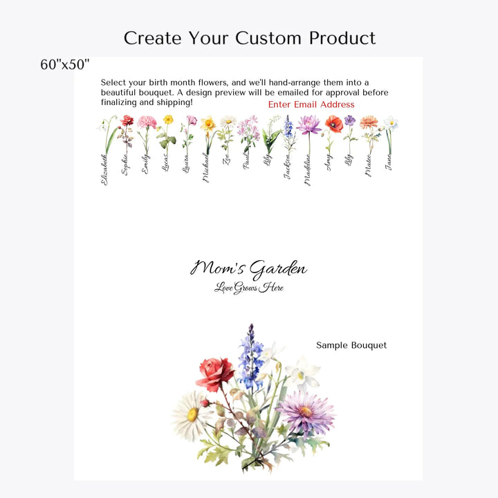 Create-your-Custom-Watercolor-Birth-Month-Flower-bouquet-Blanket-artfulane