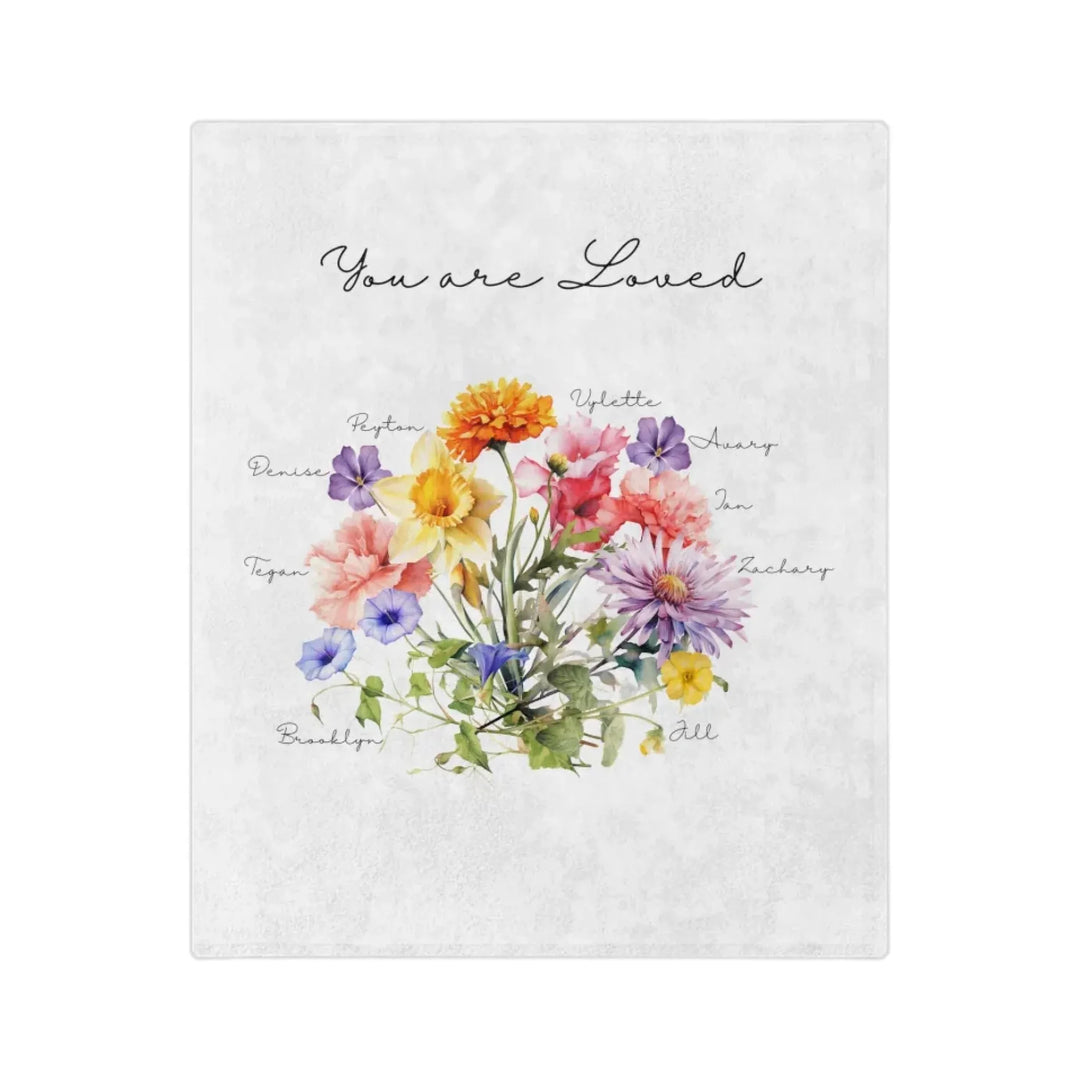 Personalized-Watercolor-Birth-Month-Flower-bouquet-Blanket-artfulane