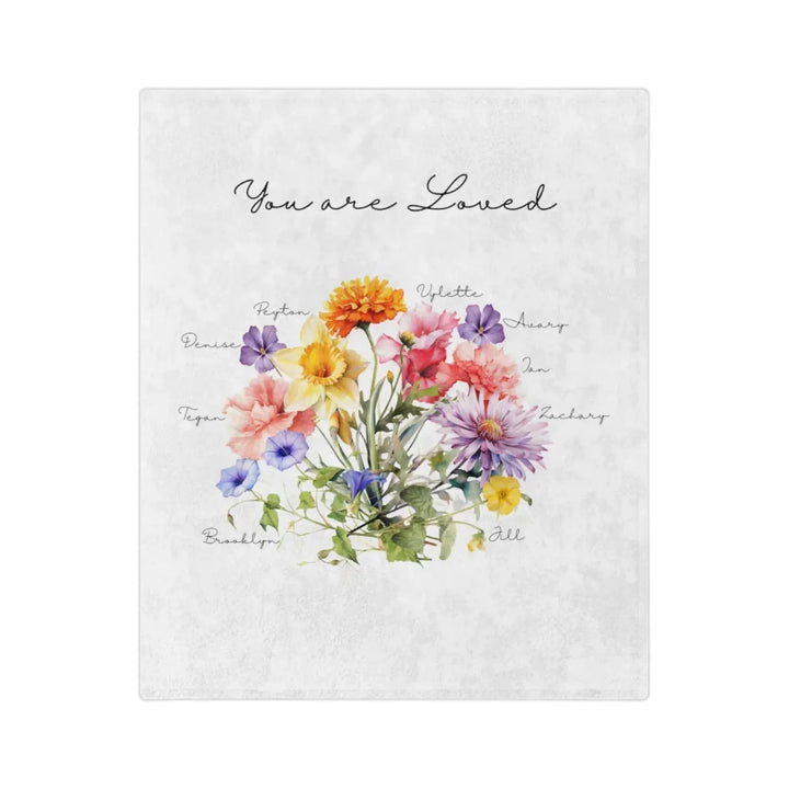 Personalized-Watercolor-Birth-Month-Flower-bouquet-Blanket-artfulane