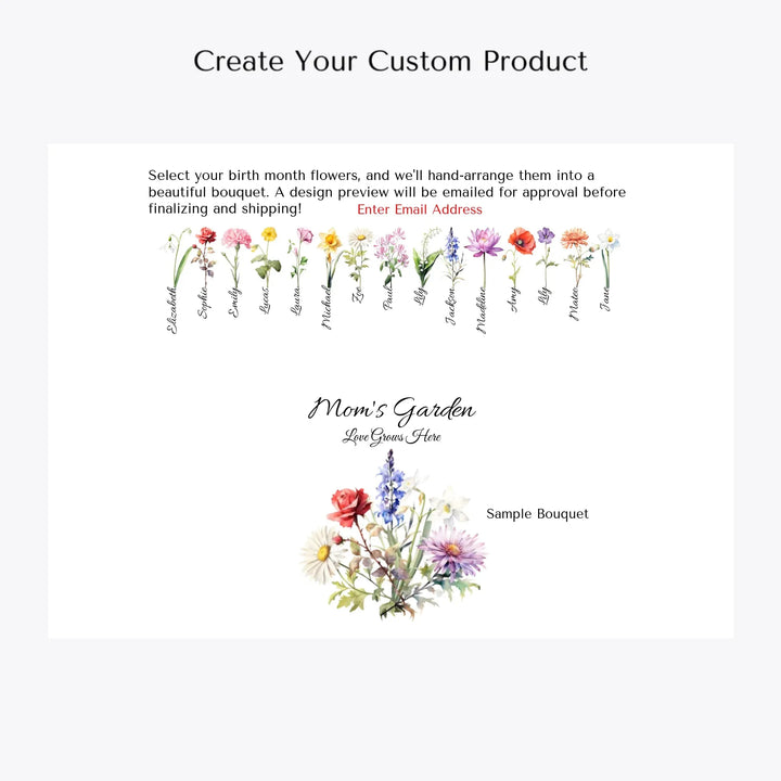 Create-Your-Own-Custom-Watercolor-Birth-Month-Flower-Bouquet-lumbar-pillow-artfulane