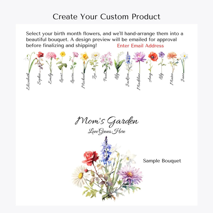 Create-Your-Own-Custom-Watercolor-Birth-Month-Flower-Bouquet-outdoor-pillow-artfulane
