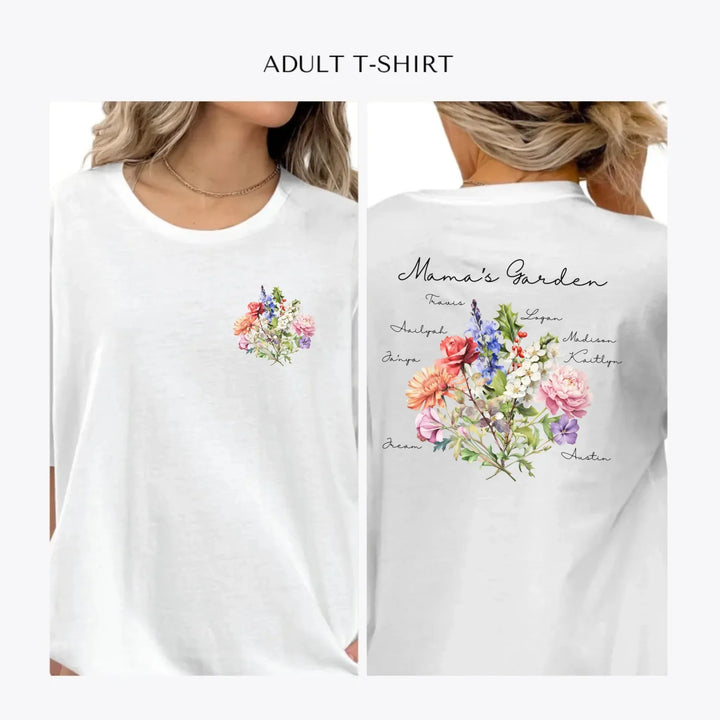 Birth-Month-Flower-Bouquet-personalized-women-unisex-adult-t-shirt-artfulane