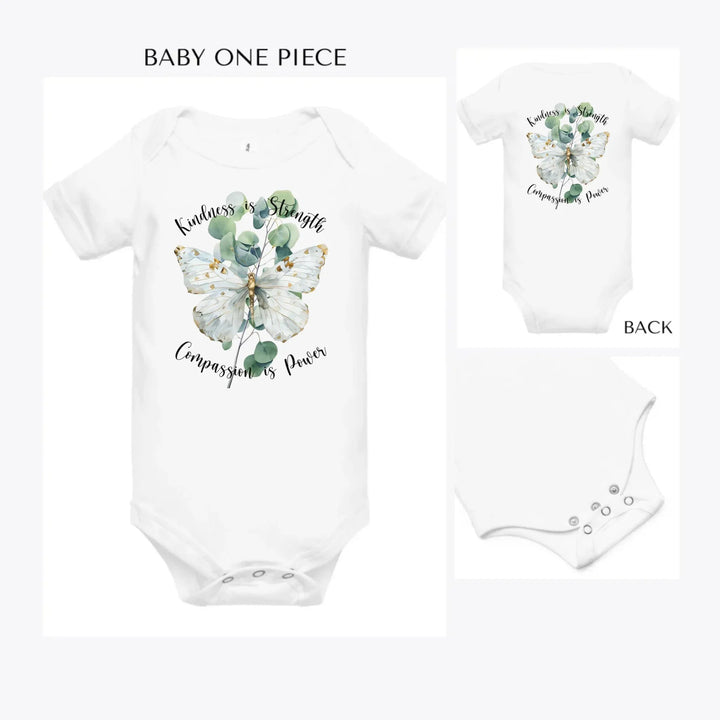 Watercolor-Butterflies-on-Botanicals-custom-baby-onesie-artfulane