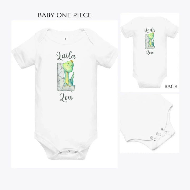 Watercolor-Dinosaur-Stone-Initial-custom-baby-onesie-artfulane