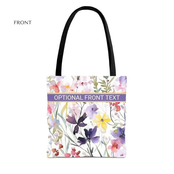 Custom Watercolor Loose Wildflowers Everyday Bags - ARTFULANE