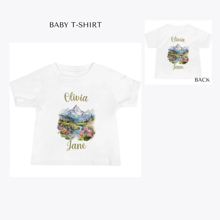 Watercolor-Nature-Spring-custom-baby-t-shirt-artfulane