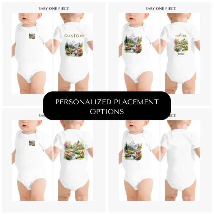 Watercolor-Nature-Spring-custom-baby-onesie-design-placement-front-back-pocket-artfulane