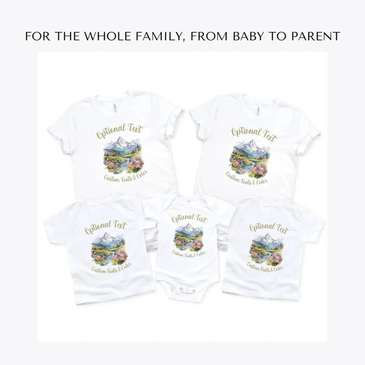 Watercolor-Nature-Spring-custom-t-shirts-adult-youth-toddler-baby-sizes-artfulane