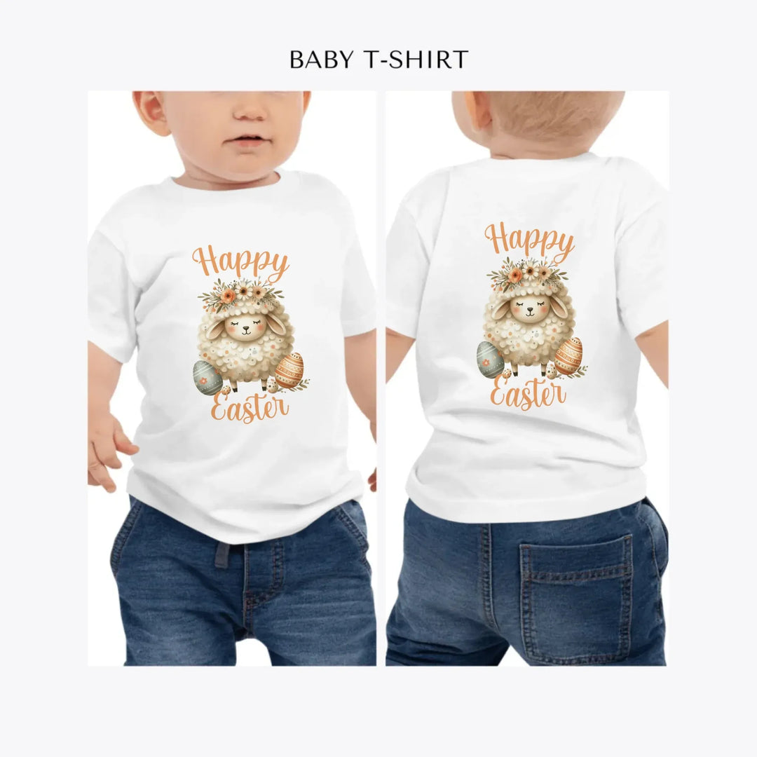 Watercolor-Rustic-Easter-personalized-baby-t-shirt-artfulane