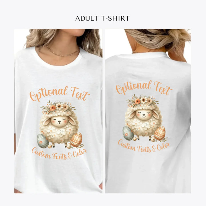 Watercolor-Rustic-Easter-personalized-women-unisex-adult-t-shirt-artfulane