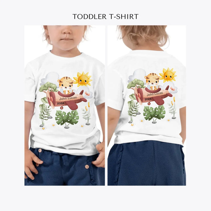 Watercolor-Safari-Animal-Pilot-custom-toddler-t-shirt-artfulane