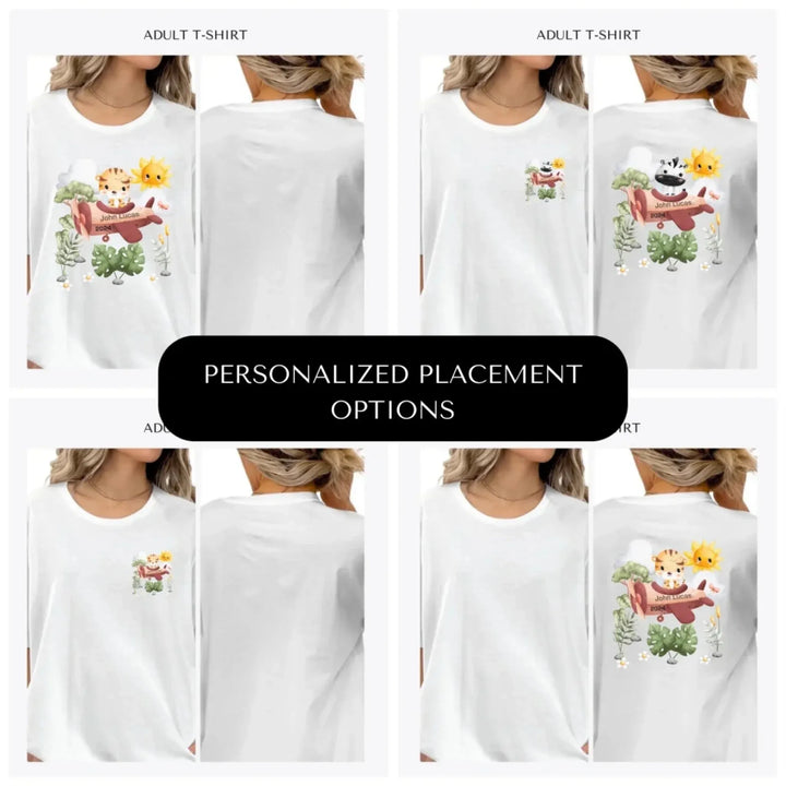 Watercolor-Safari-Animal-Pilot-custom-adult-t-shirt-design-placement-front-back-pocket-artfulane