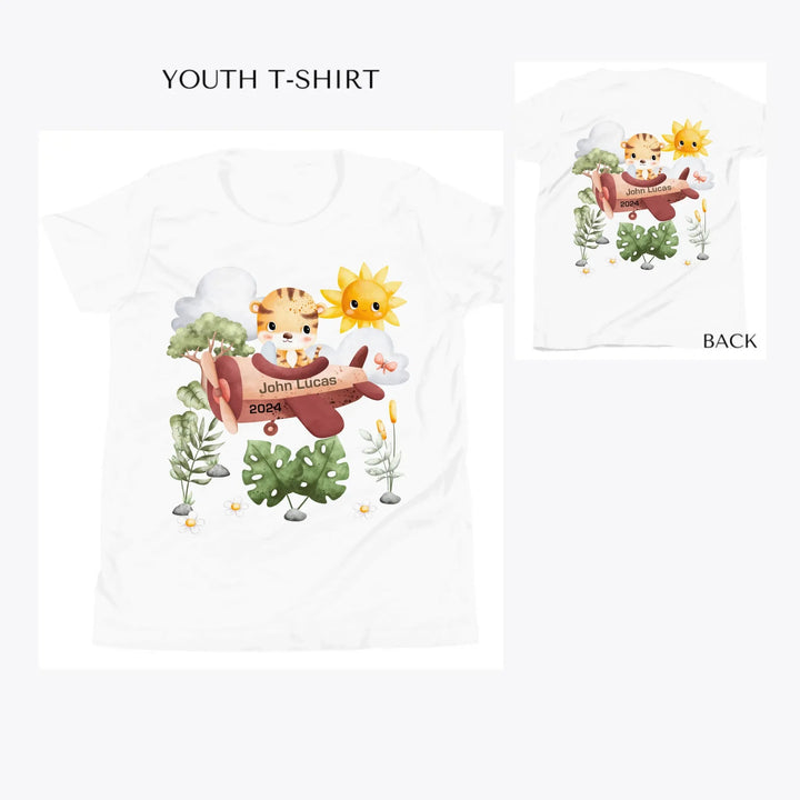 Watercolor-Safari-Animal-Pilot-custom-youth-t-shirt-artfulane