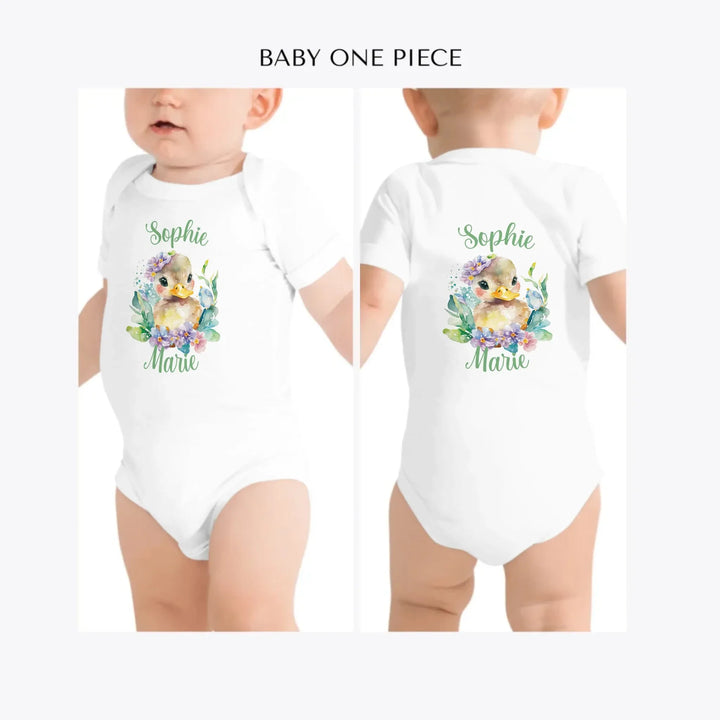 watercolor-spring-ducks-custom-baby-one-piece-artfulane