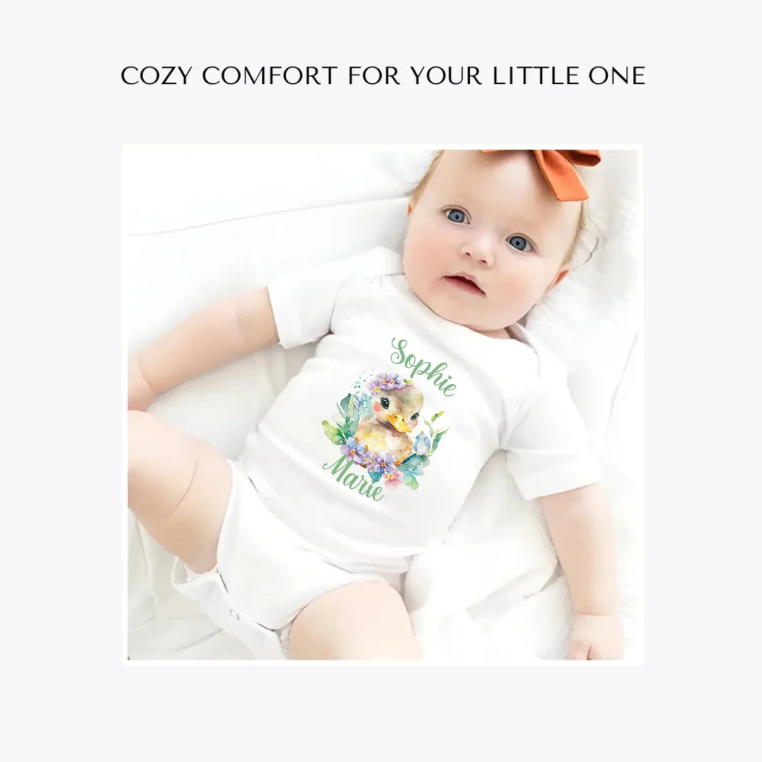 watercolor-spring-ducks-custom-baby-bodysuit-artfulane