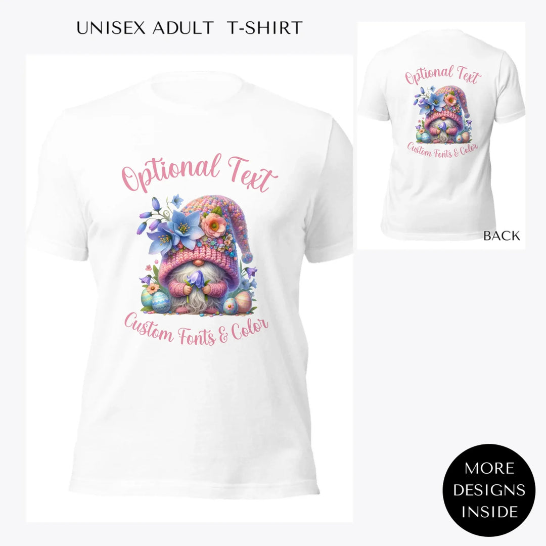 Watercolor-Spring-Easter-Gnomes-custom-women-unisex-adult-t-shirt-artfulane