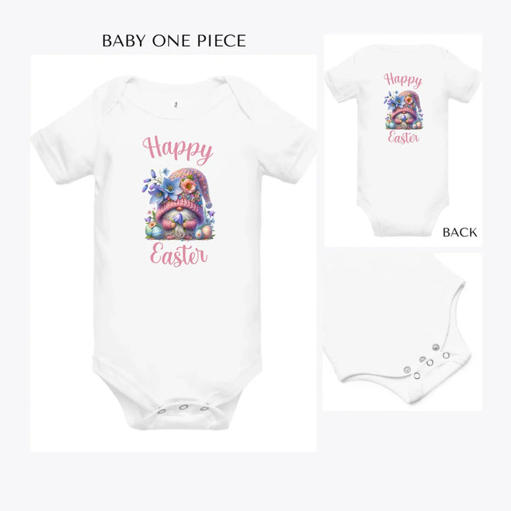 Watercolor-Spring-Easter-Gnomes-custom-baby-onesie-artfulane