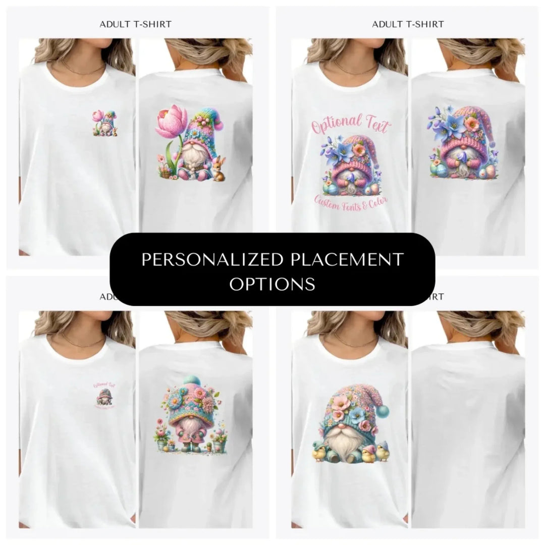 Watercolor-Spring-Easter-Gnomes-custom-adult-t-shirt-design-placement-front-back-pocket-artfulane