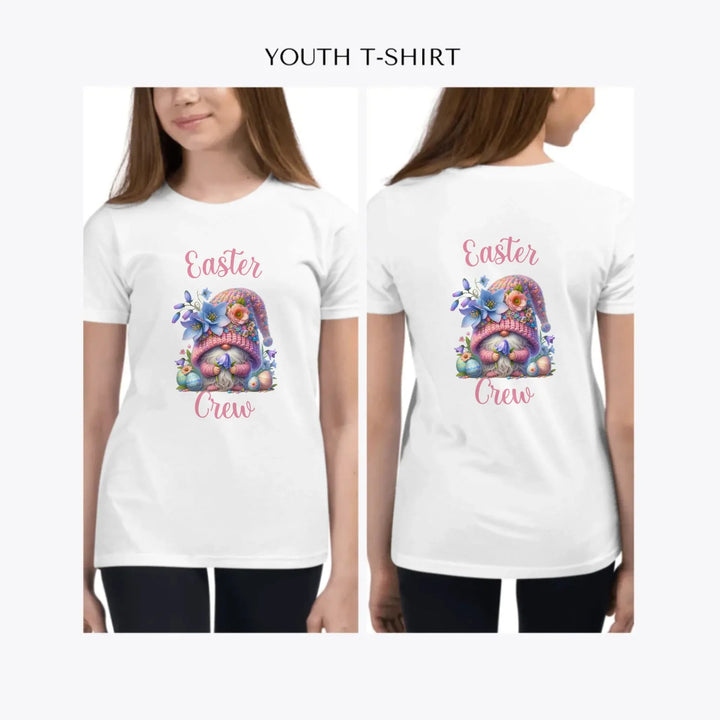 Watercolor-Spring-Easter-Gnomes-custom-youth-girl-t-shirt-artfulane