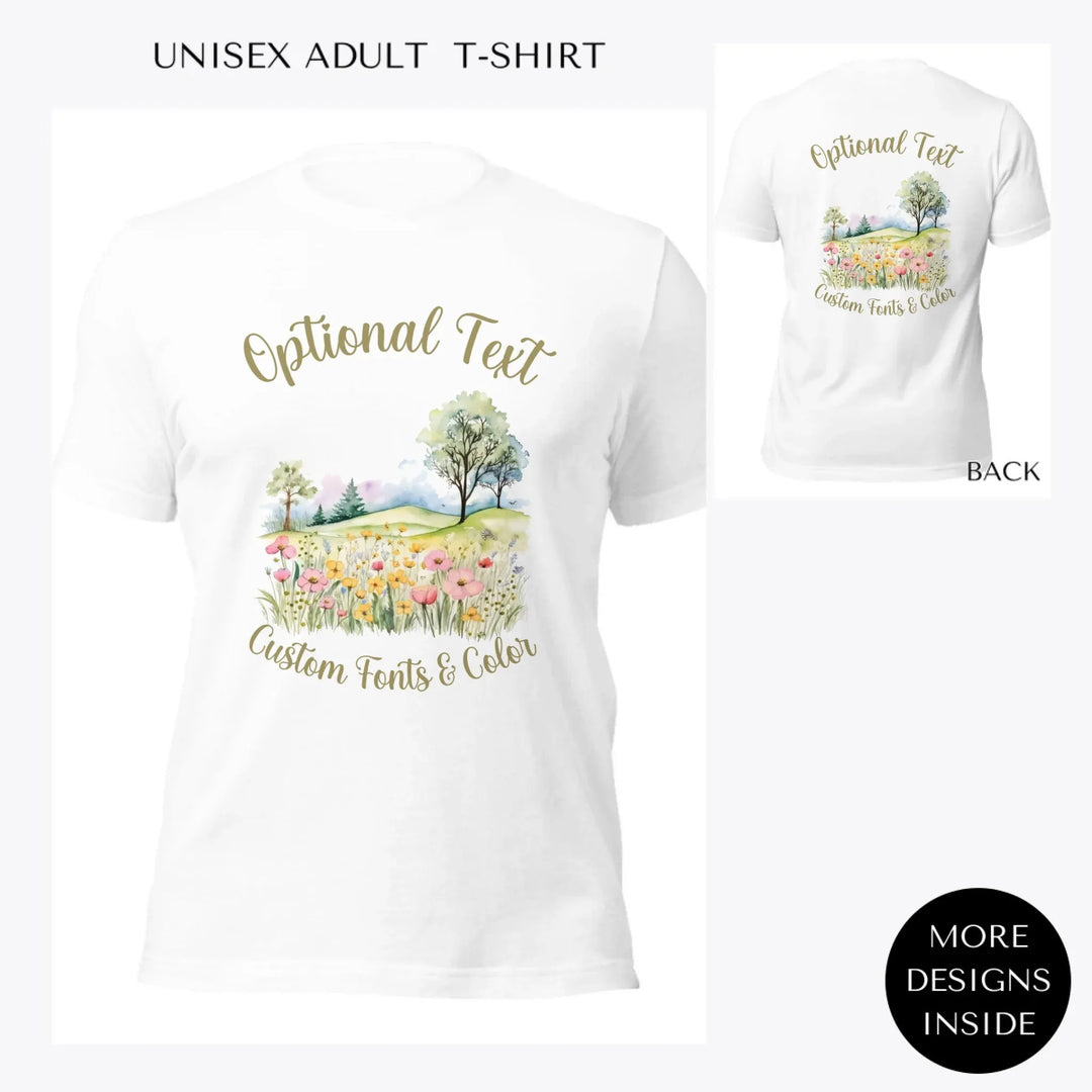 Watercolor-Spring-custom-women-unisex-adult-t-shirt-artfulane