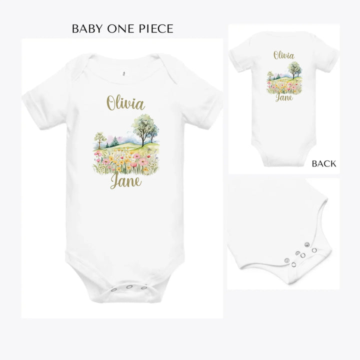 Watercolor-Spring-custom-baby-onesie-artfulane