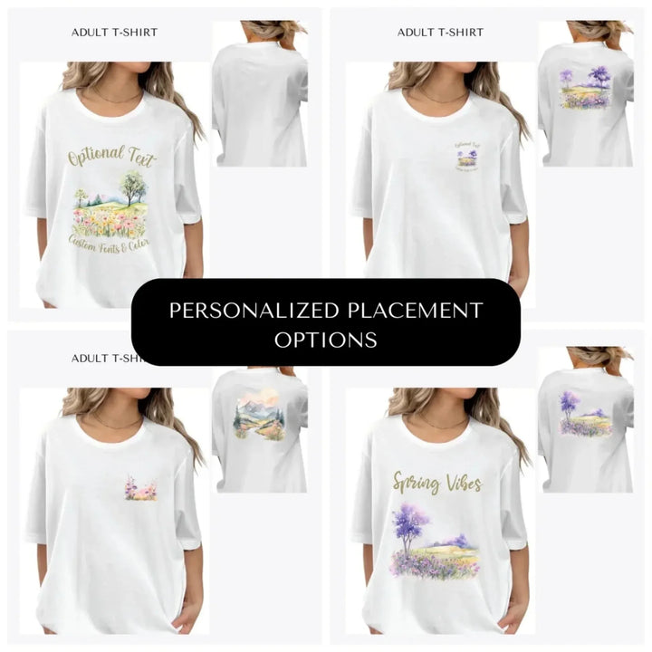 Watercolor-Spring-custom-adult-t-shirt-design-placement-front-back-pocket-artfulane