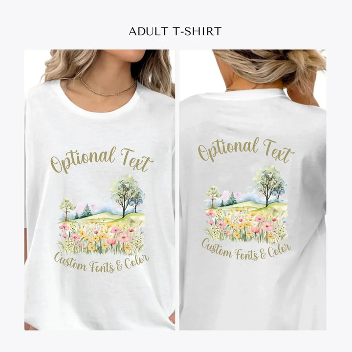 Watercolor-Spring-personalized-women-unisex-adult-t-shirt-artfulane