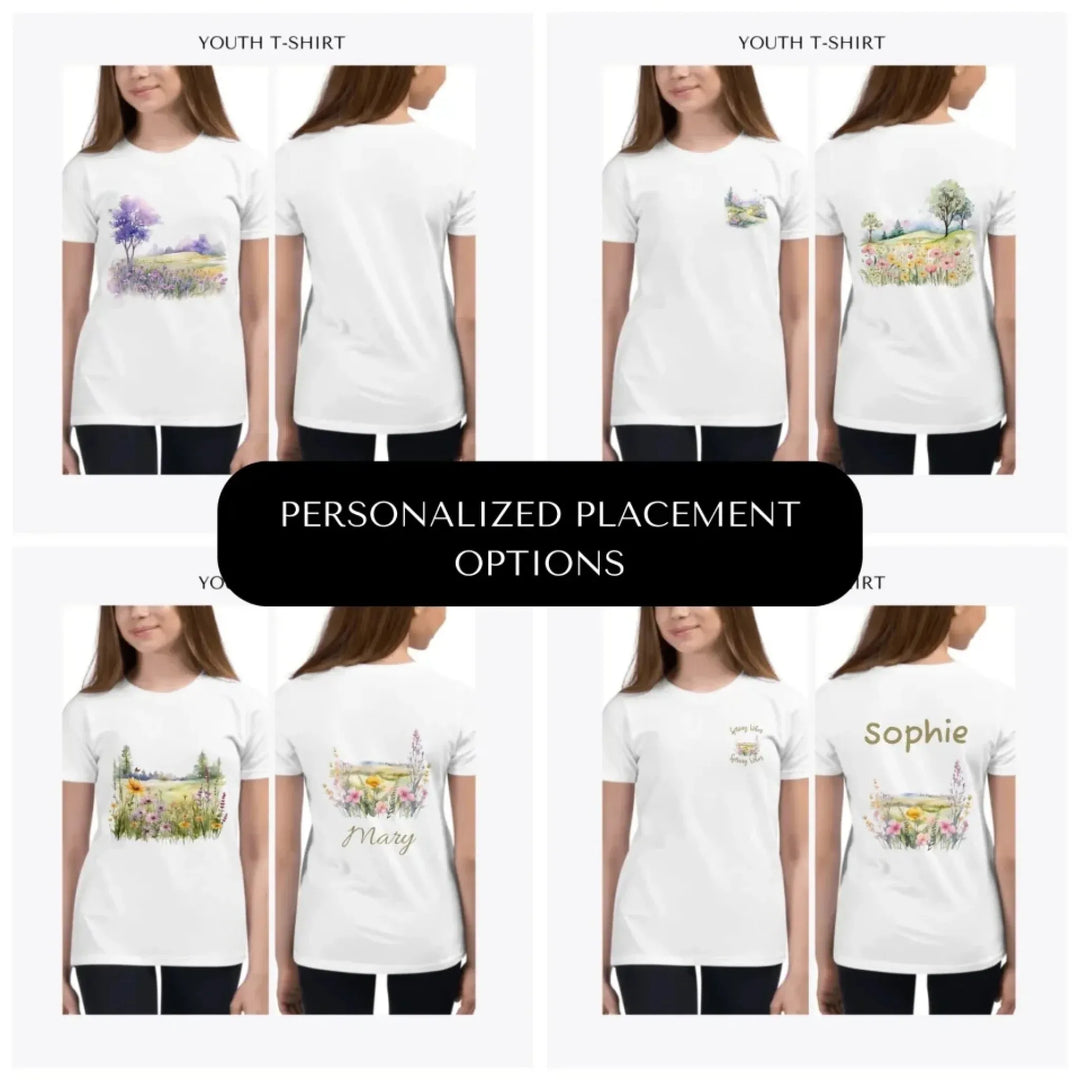 Watercolor-Spring-custom-youth-t-shirt-design-placement-front-back-pocket-artfulane