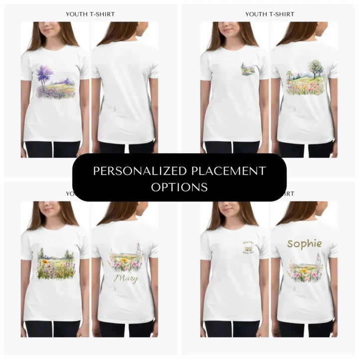 Watercolor-Spring-custom-youth-t-shirt-design-placement-front-back-pocket-artfulane