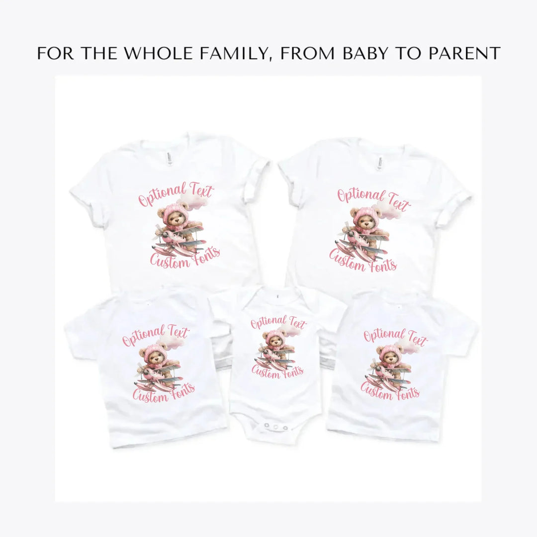 Watercolor-Teddy-Bear-Flying-Airplane-custom-t-shirts-adult-youth-toddler-baby-sizes-artfulane