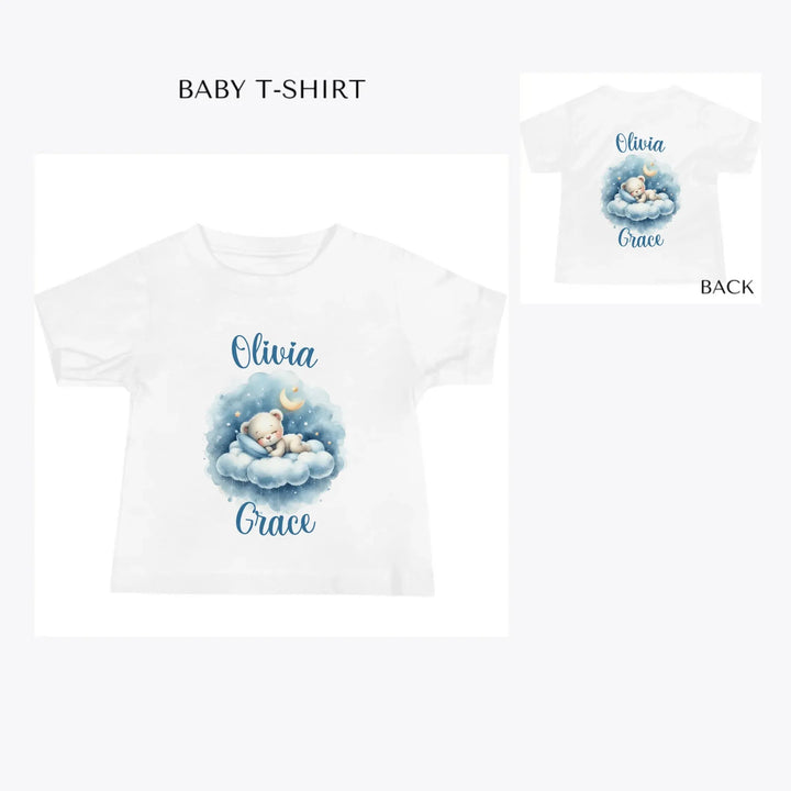 Watercolor-Teddy-Bear-Sleeping-on-Clouds-custom-baby-t-shirt-artfulane