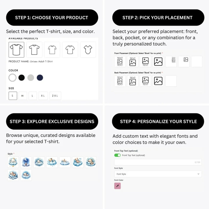 how-to-design-custom-Watercolor-Teddy-Bear-Sleeping-on-Clouds-t-shirt-personalization-options-artfulane