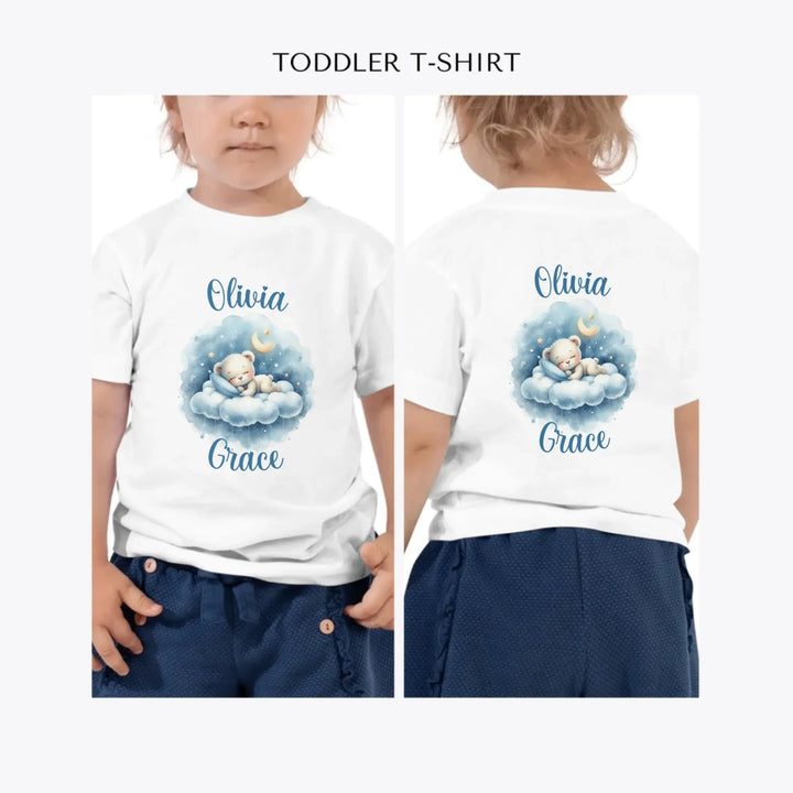 Watercolor-Teddy-Bear-Sleeping-on-Clouds-custom-toddler-t-shirt-artfulane