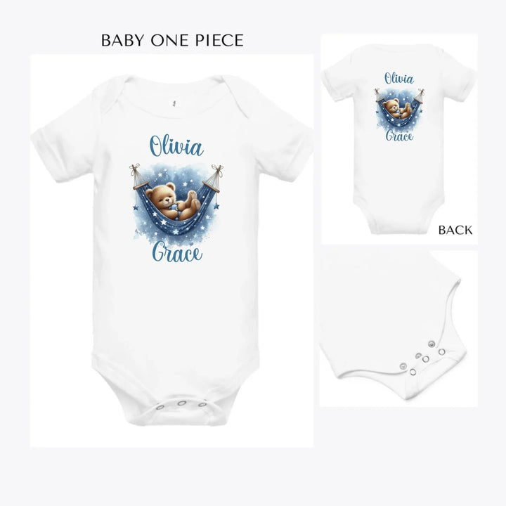 Watercolor-Teddy-Bear-Sleeping-on-Hammock-custom-baby-onesie-artfulane